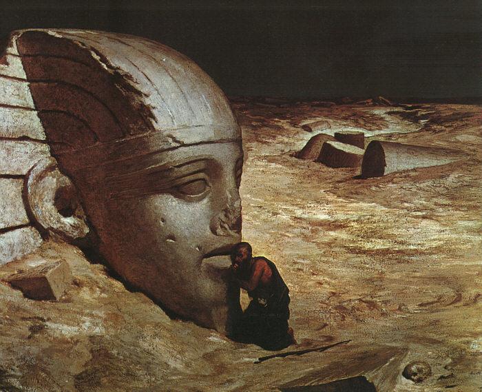 Ehilu Vedder Listening to the Sphinx Germany oil painting art